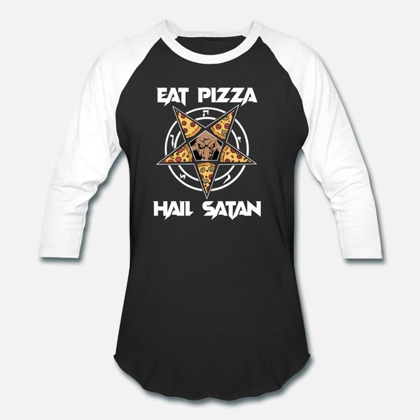 

baphomet pentagram lucifer eat pizza hail satan t shirt men designing tee shirt round collar normal anti-wrinkle fashion spring shirt