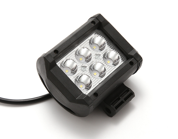 

automotive led spotlight auxiliary light 18w double-row highlight led overhead spotlight modified square working light