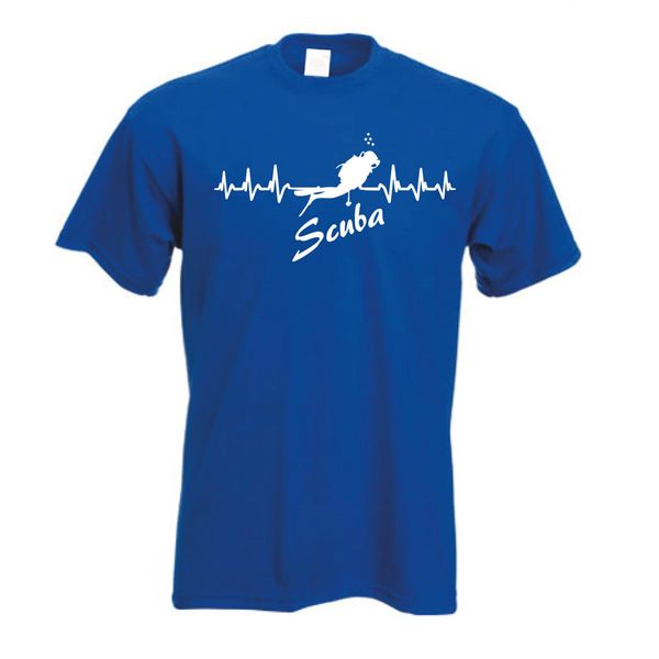 

it's my heartbeat scuba diving t shirt scuba diver tshirt uk p&p