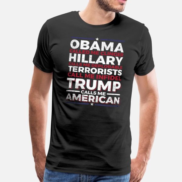 

anti obama anti hillary donald trump gift t shirt men character 100% cotton round collar novelty crazy breathable summer style kawaii shirt