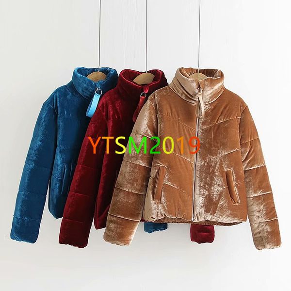 

golden velvet cotton clothes for womens fashion cotton-padded jacket warm clothing winter jacket outdoor warm feather0, Black