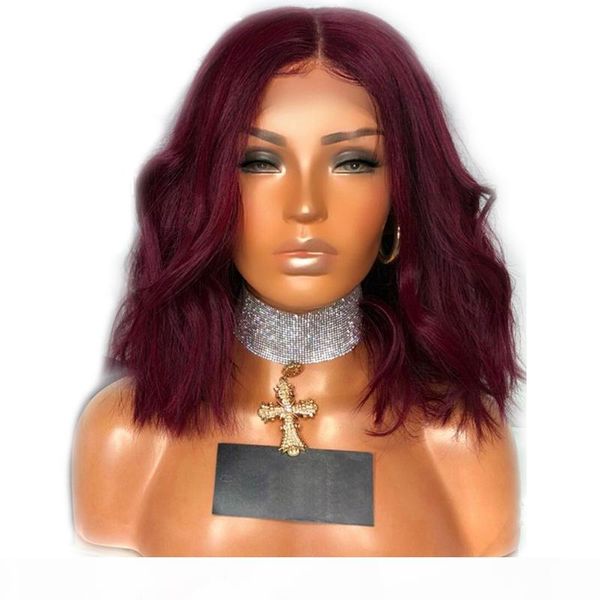 

burgundy full lace human hair wigs brazilian remy hair wine red 150% density 13x6 lace front wigs, Silver