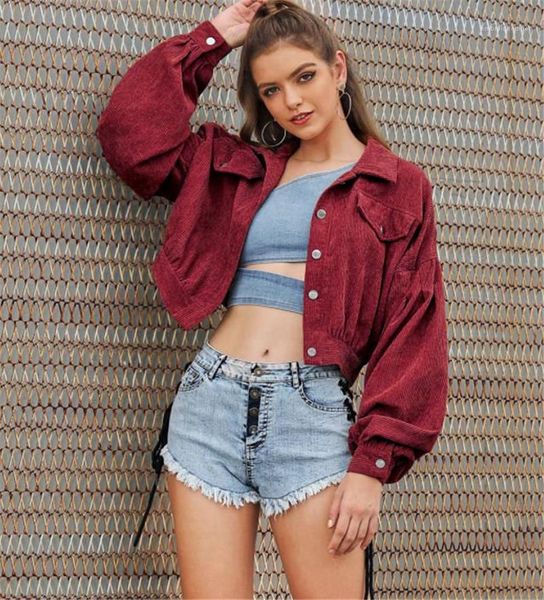 

jacket luxury fashion loose solid color coat designer womens short outerwear womens designer corduroy, Black;brown
