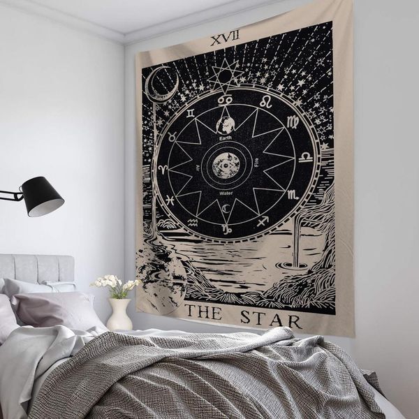 

blanket tarot card tapestry wall hanging astrology divination bedspread home decoration spiritual art witchcraft