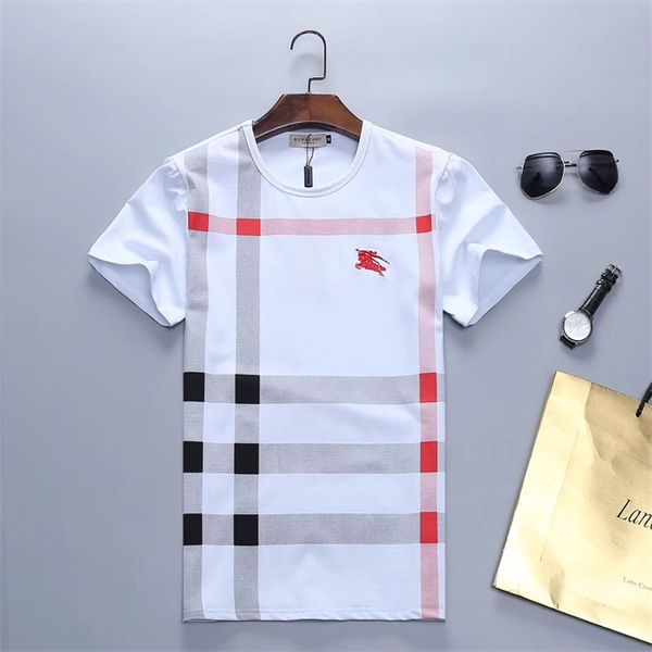 

2019 rampo/ rampo men short sleeved t-shirt white stripe bottom shirt round neck half sleeved t-shirt fashion clothes pq223, White;black