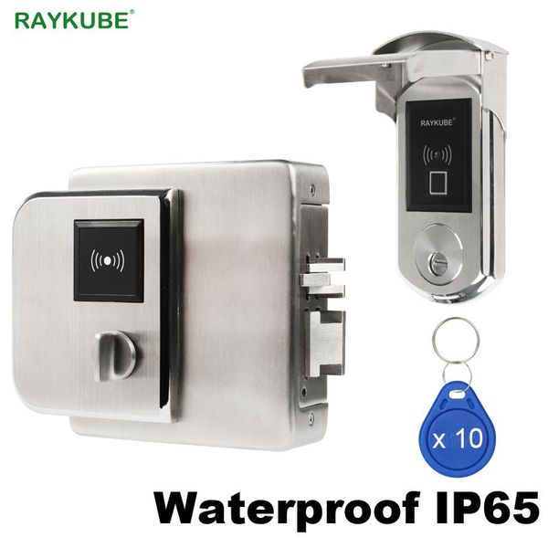 

cgjxsraykube waterproof fingerrint electronic door lock with ic card reader fingerprint verification for outsite gate ip65 t200325