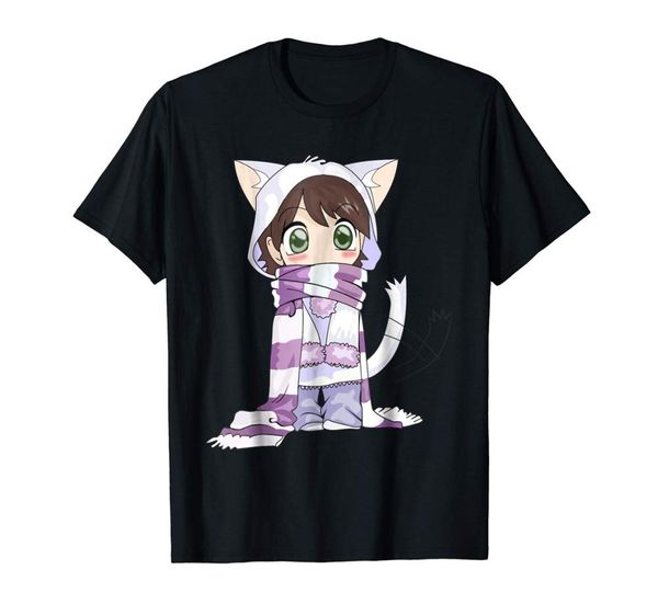 

chibi cat anime girls 2019 fashion brand of funny homme men t shirt design