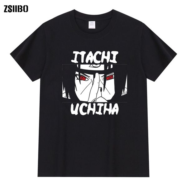 

harajuku cool japanese anime men's tshirt naruto uchiha itachi print short sleeve t shirt male streetwear cotton t-shirts