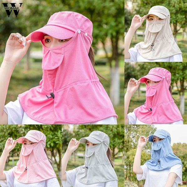 

womail sun hat summer women windproof sun protection solid fashionable casual hats for women new adjustable cap 2020 a25, Blue;gray