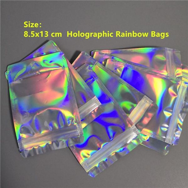 

safe by approved mylar fda space resealable bags 8.5x color holographic food seal rainbow bags 13cm zlody allguy