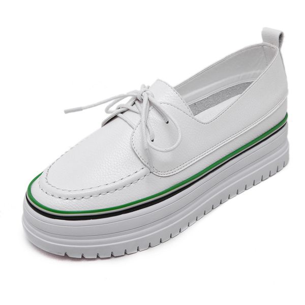 

2020 new spring women flats shoes platform women sneakers slip on ladies flats leather elegant shoes loafers creepers j2-17