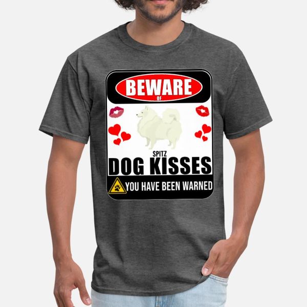 

beware of spitz dog kisses t shirt men custom short sleeve s-xxxl family sunlight fashion summer style standard shirt