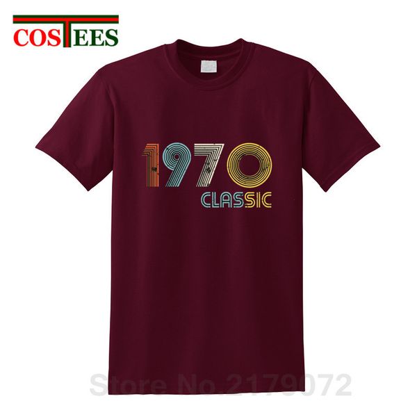 

vintage 1970 t shirt men retro classic 49 years old birthday t-shirts homme thanksgiving father's day tee shirt hombre camisetas