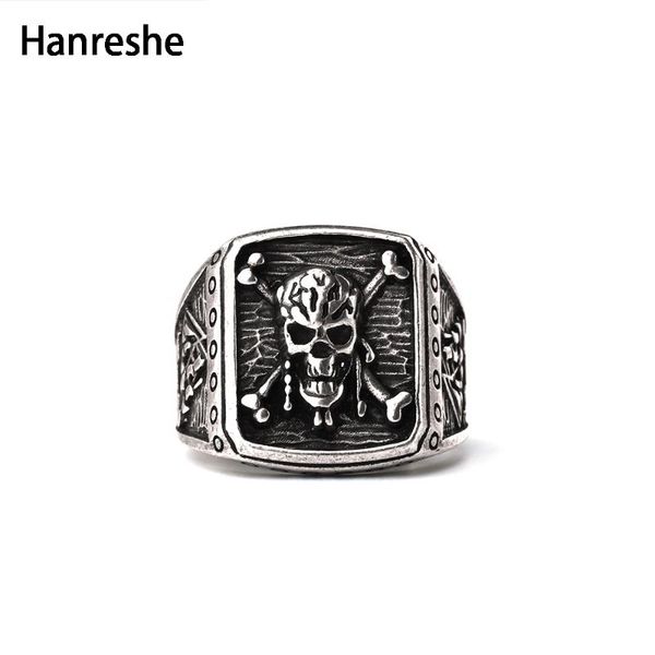 

personality new fashion captain jack pirate skull capitan ring ring skull for men, Golden;silver
