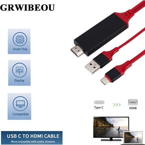 

audio cables & connectors grwibeou type c to cable support usb charging typec 4k*2k adapter 3.1 with