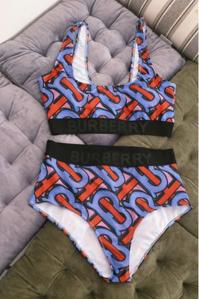 

designers fashion sling flower print swimwear bikini for women letter swimsuit bandage bathing one-piece suit s-xl l996, White;black