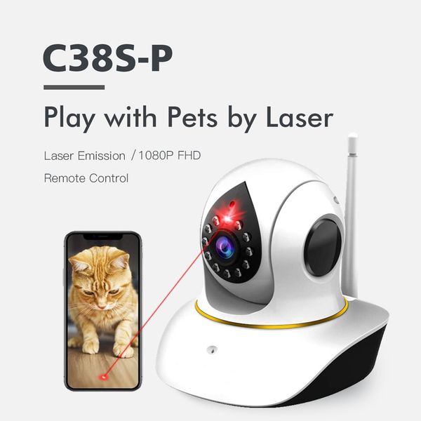 

multifunctional wireless wifi surveillance camera ai smart network pet surveillance camera monitor day and night