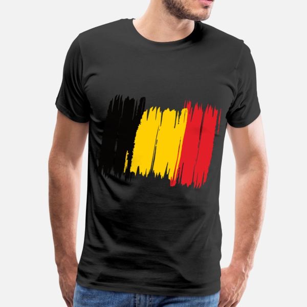 

belgium flag t shirt men designing cotton euro size s-3xl solid color gift funny casual summer slim shirt