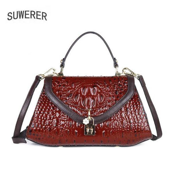 

new women genuine leather bag cowhide leather crocodile pattern luxury handbags women bags designer bags handbag