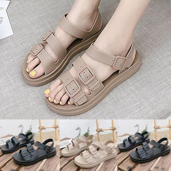 

women's sandals summer non-slip platform shoes wedges sandals women's outdoor beach fashion ladies women shoes#10, Black