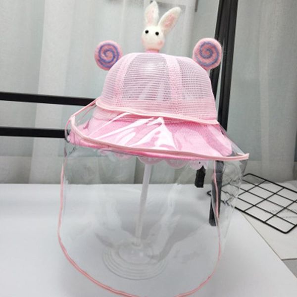 

selling anti-spitting protective hat dustproof cover kids boys girls fisherman cap drop shopping in stock w4, Blue;gray