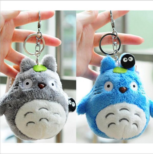 

doll totoro 10cm new anime my toy mini totoro neighbor keychain plush 2017 stuffed toy kawaii plush footballshoe aaydo, Silver