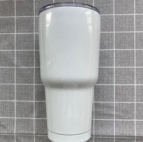 

30oz blank sublimation coating tumblers sports cup stainless steel double wall vacuum travel mug with lid sea shipping cca12482 50pcs