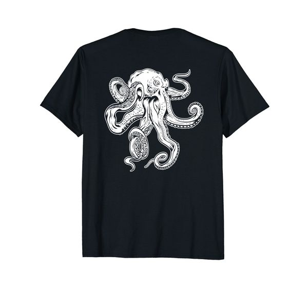 

2019 summer men tee shirt татуировки рубашка ink art исполнитель retro pirate octopus psychedelic сшитая футболка