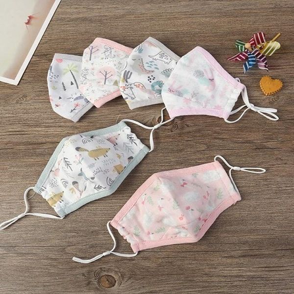 

kid face mask washable animal fruit printing mask child prevent bask summer anti dust breathable cotton masks wy768q