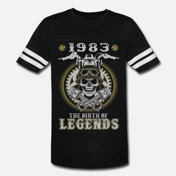 

1983 the birth of legends t shirt men personalized short sleeve round collar pictures famous authentic summer letter shirt, White;black