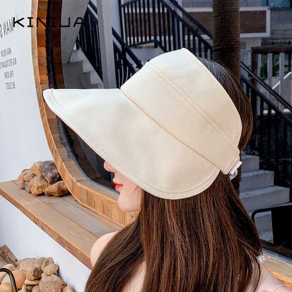 

omen sun hats female visor caps protective cap summer cap casual shade hat empty hat girls beach wide brim, Blue;gray