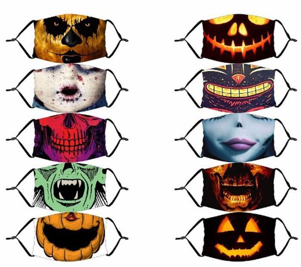 

halloween filters mask 3d reusable mask painting face face washable grimace cotton reusable carbon pm2.5 pumpkin mask kid protective cjncjp