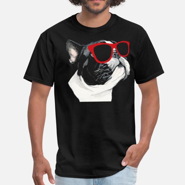 

french bulldog t shirt men design short sleeve crew neck normal anti-wrinkle fashion summer slim shirt