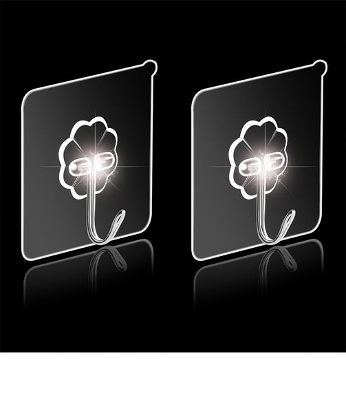 

bath hooks strong transparent suction wall sucker hanger waterproof adhesive heavy load rack stainless steel hooks xd23851