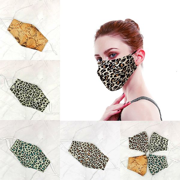 

cotton selling explosion-proof leopard masks breathable dustproof personality masks can be plugged filter masks ng by dhl