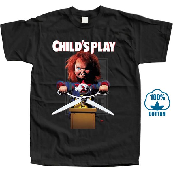 

chucky childs play 2 vintage movie horror men's black t shirt size s to 4xl 021333