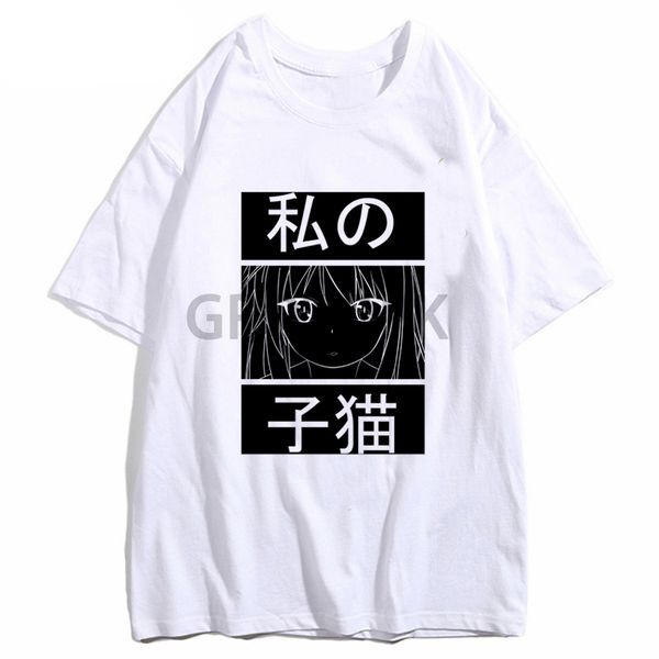 

neko white t-shirt casual t shirt men anime the pet girl of sakurasou t-shirts shiina mashiro girls short sleeve tee shirts