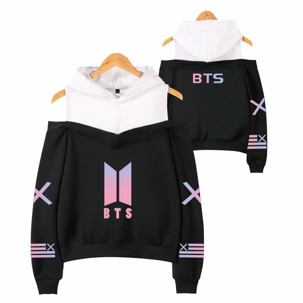 

designed for cross-border explosion models new fashion colors bts bangtan boys hooded sweater women's strapless