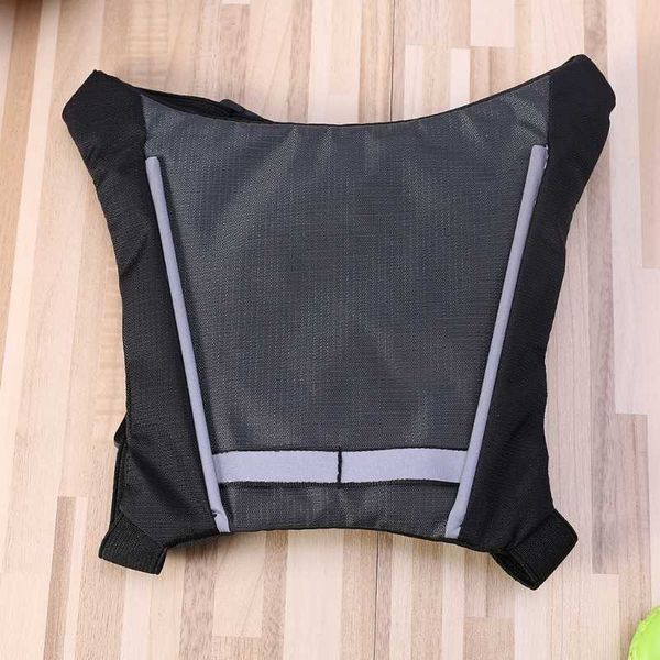 

cycling vest outdoor warning led light safety jacket single signal reflective j6pf, Black