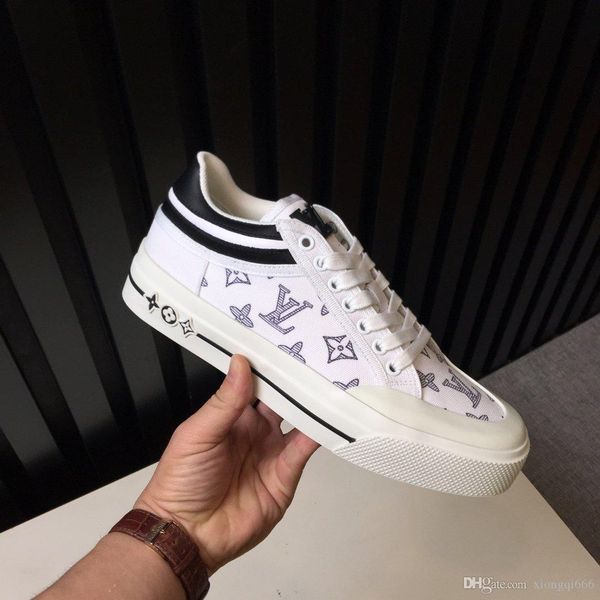 

new men's fashion casual sneakers, comfortable and versatile fashion print, flat shoesaa, Red;white