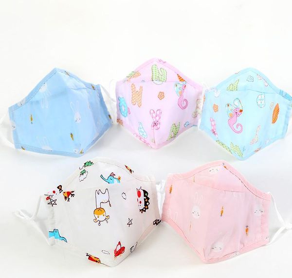 

kids cover mask washable cotton colorful bacterial thick pollen smog face winter pm2.5 anti dust children bdegarden rctxs