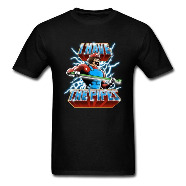 

superhero man mario tshirt pipes flash lighting thunder t shirts blue anime funny tshirt men's cartoon t-shirt