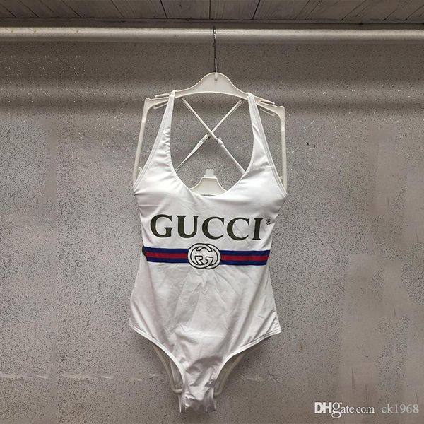 

designer swimwear summer styles push up halter bathing suit women one piece swimwear conjoined l letter swimsuit bikini