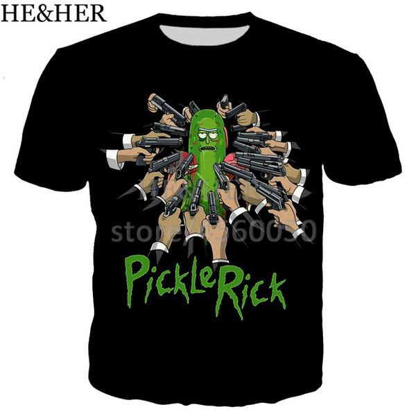 

cartoon mr pickles 3d print shirts funny anime kawaii men clothing