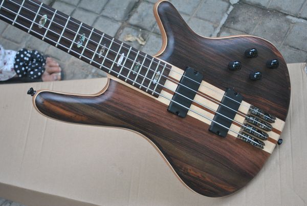 Редкие 4 строки басовые розовые шеи через тело, 24 лада, активные пикапы China Electric Guitar Bass