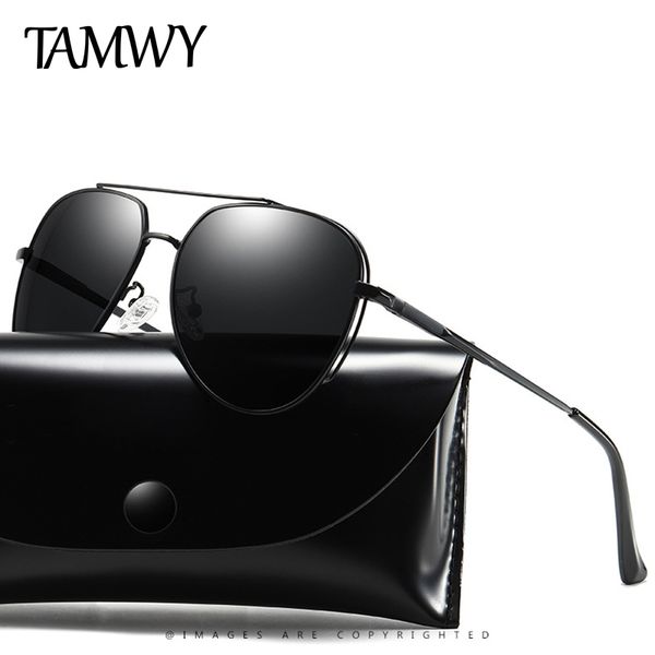 

tamwy brand design classic polarized sunglasses men women driving pilot frame sun glasses male goggle uv400 gafas de sol t1930, White;black