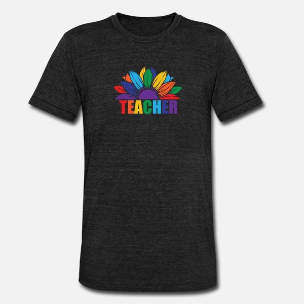 

pride rainbow sunflower teacher gay teacher t shirt men knitted cotton s-xxxl male graphic new style summer style kawaii shirt