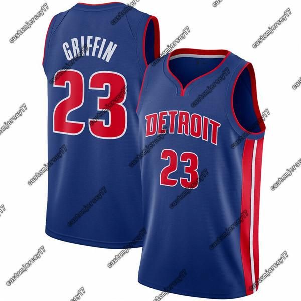 

men pistons detroit 23 griffin silver swingman jersey statement edition 2019-20 blake basketball city jerseys, Black