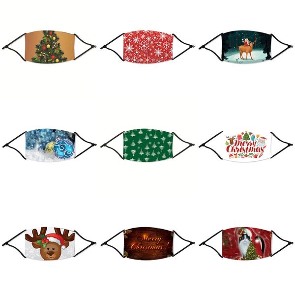 

in stock 160 organic labs face christmas masks with breathing 100% cotton washable reusable cloth christmas masks protection from dust p#665, Black