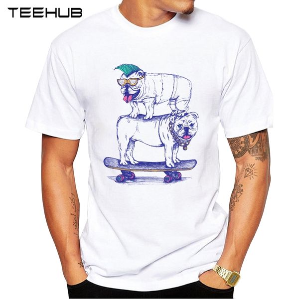 

new arrivals 2019 teehub cool men's funny double dog dare design t-shirt short sleeve o-neck hipster tee